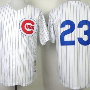 Chicago Cubs #23 Ryne Sandberg White Stripes 1984 Throwback Jersey