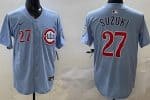 Chicago Cubs #27 Seiya Suzuki Baby Blue Limited Jersey