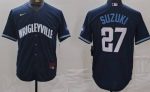Chicago Cubs #27 Seiya Suzuki Navy City Cool Base Jersey