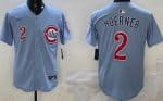Chicago Cubs #2 Nico Hoerner Baby Blue Limited Jersey