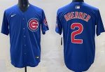 Chicago Cubs #2 Nico Hoerner Blue Limited Jersey