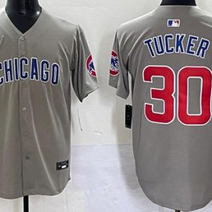 Chicago Cubs #30 Kyle Tucker Gray Limited Jersey