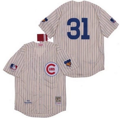 Chicago Cubs #31 Fergie Jenkins Cream 1969 Throwback Jersey