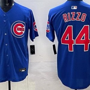 Chicago Cubs #44 Anthony Rizzo Blue Limited Jersey