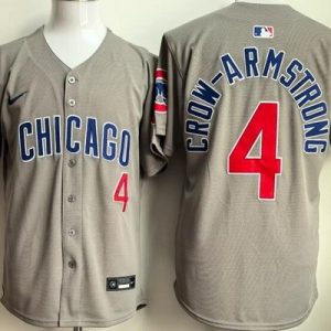 Chicago Cubs #4 Pete Crow Armstrong Gray Limited Jersey