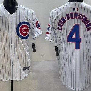 Chicago Cubs #4 Pete Crow Armstrong White Limited Jersey