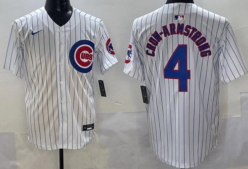 Chicago Cubs #4 Pete Crow Armstrong White Limited Jersey