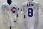 Chicago Cubs #8 Ian Happ White Limited Jersey