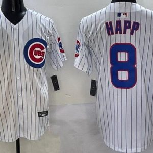 Chicago Cubs #8 Ian Happ White Limited Jersey