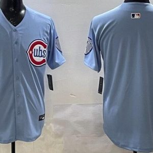 Chicago Cubs Blank Baby Blue Limited Jersey