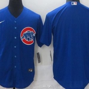 Chicago Cubs Blank Blue Cool Base Jersey