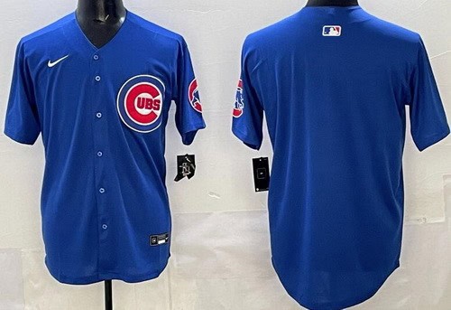 Chicago Cubs Blank Blue Limited Jersey