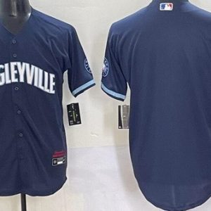 Chicago Cubs Blank Navy City Connect Cool Base Jersey