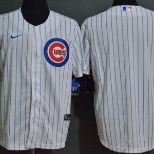 Chicago Cubs Blank White Cool Base Jersey
