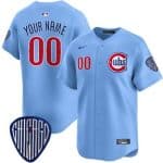 Chicago Cubs Customized Baby Blue Limited Jersey