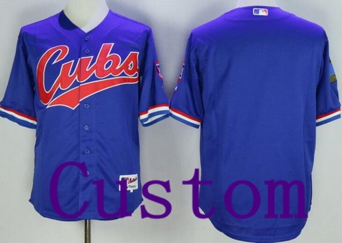 Chicago Cubs Customized Blue 1994 Turn Back The Clock Jersey