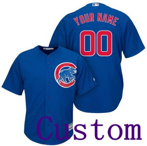 Chicago Cubs Customized Blue Cool Base Jersey