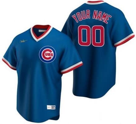 Chicago Cubs Customized Blue Cooperstown Collection Cool Base Jersey