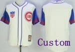Chicago Cubs Customized Cream 1942 Turn Back The Clock Jersey