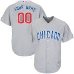 Chicago Cubs Customized Gray Cool Base Jersey