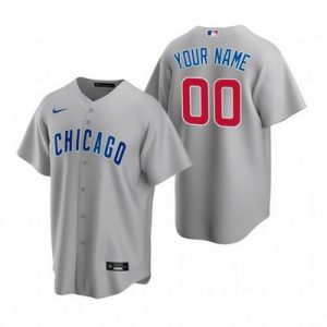Chicago Cubs Customized Gray Road 2020 Cool Base Jersey