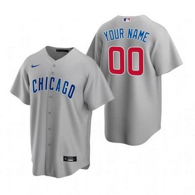 Chicago Cubs Customized Gray Road 2020 Cool Base Jersey