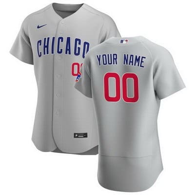 Chicago Cubs Customized Gray Road 2020 FlexBase Jersey