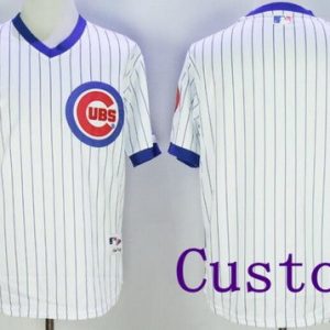 Chicago Cubs Customized White 1988 Throwback Jersey