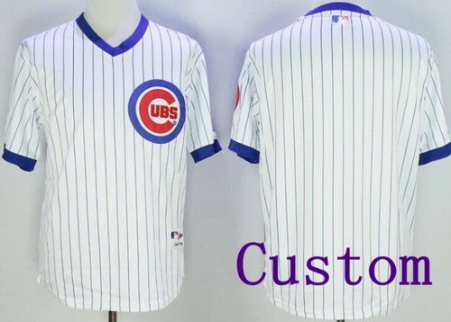 Chicago Cubs Customized White 1988 Throwback Jersey