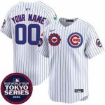 Chicago Cubs Customized White 2025 Tokyo Series Limited Jersey