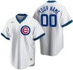 Chicago Cubs Customized White Cooperstown Collection Cool Base Jersey