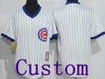 Chicago Cubs Customized White Cooperstown Throwback Cool Base Jersey