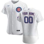 Chicago Cubs Customized White Stripes 2020 FlexBase Jersey