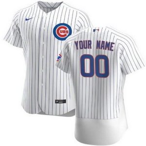 Chicago Cubs Customized White Stripes 2020 FlexBase Jersey