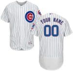Chicago Cubs Customized White Stripes FlexBase Jersey