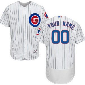 Chicago Cubs Customized White Stripes FlexBase Jersey