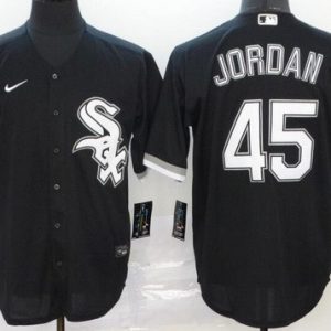 Chicago White Sox #45 Michael Jordan Black 2020 Cool Base Jersey