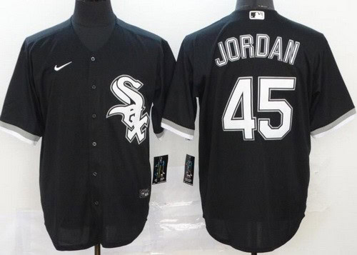 Chicago White Sox #45 Michael Jordan Black 2020 Cool Base Jersey