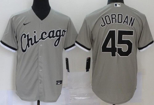 Chicago White Sox #45 Michael Jordan Gray 2020 Cool Base Jersey