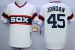 Chicago White Sox #45 Michael Jordan White 1983 Throwback Jersey
