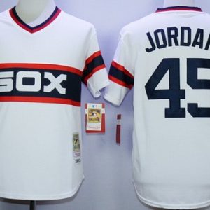 Chicago White Sox #45 Michael Jordan White 1983 Throwback Jersey