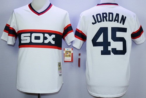 Chicago White Sox #45 Michael Jordan White 1983 Throwback Jersey