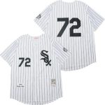 Chicago White Sox #72 Carlton Fisk White 1993 Throwback Jersey
