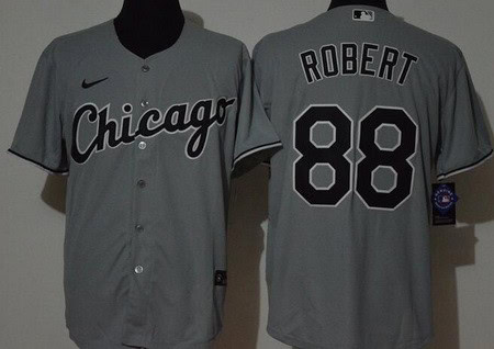 Chicago White Sox #88 Luis Robert Gray 2020 Cool Base Jersey