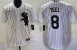 Chicago White Sox #8 Kyle Teel White Cool Base Jersey