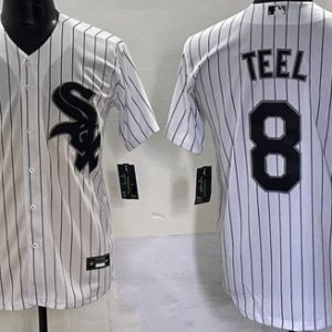 Chicago White Sox #8 Kyle Teel White Cool Base Jersey