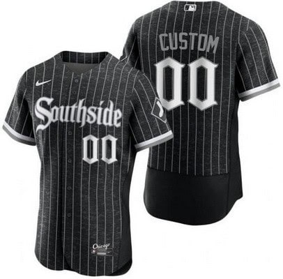 Chicago White Sox Customized Black 2021 City Connect Authentic Jersey