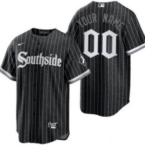 Chicago White Sox Customized Black 2021 City Connect Cool Base Jersey