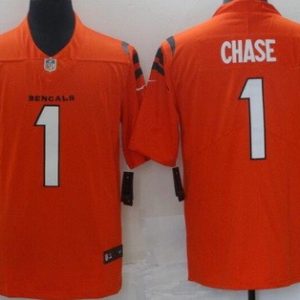 Cincinnati Bengals #1 Ja'Marr Chase Limited Orange Vapor Untouchable Jersey