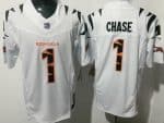 Cincinnati Bengals #1 Ja'Marr Chase Limited White Fashion FUSE Vapor Jersey